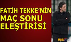Fatih Tekke'nin Konyaspor Maçı Sonrası Açıklamaları