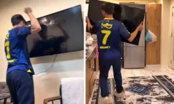 Derbide Sinirlenen Taraftar Televizyonu Attı