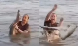 Meksika’da Kadın Timsahla Burun Buruna Geldi