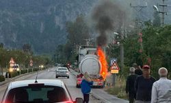 Muğla’da Yakıt Tankerinde Korkutan Yangın