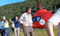 Samsun'da Devrilen Traktörün Sürücüsü Hastaneye Kaldırıldı