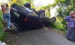 Giresun'da Otomobil Takla Attı: 4 Yaralı