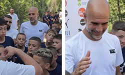 Pep Guardiola Filistinli Çocukları Kampta Ağırladı
