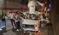Zigana Tüneli’nde Tır Otomobile Çarptı