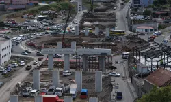 Trabzon'da Değirmendere Viyadüğü Yükseliyor