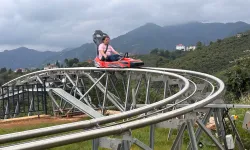 Trabzon'da Dağ Kızağına Turistlerden Yoğun İlgi