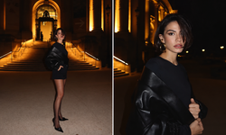 Demet Özdemir Paris’te Siyah Stiliyle Dikkat Çekti
