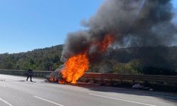 Samsun’da Seyir Halindeki Otomobil Alev Aldı