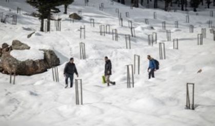 HATAY - Karla kaplı Amanos Dağları doğa tutkunlarının uğrak mekanı oluyor