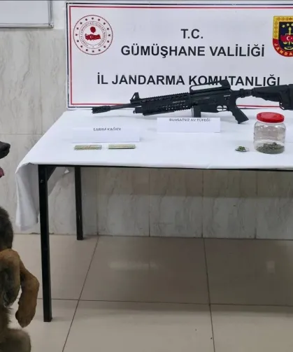 Gümüşhane’de Yasaklı Madde Ve Silah Operasyonu