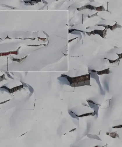 Kavrun Yaylası’nda Kar 3 Metreyi Aştı