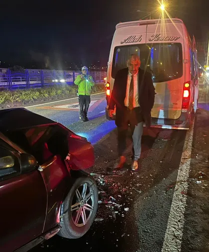 Karadeniz Sahil Yolu’nda Arkadan Çarpma Kazası