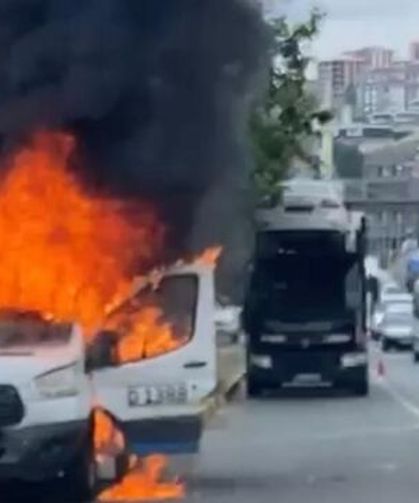 Trabzon'da Yanan Dolmuşun Nedeni Ortaya Çıktı