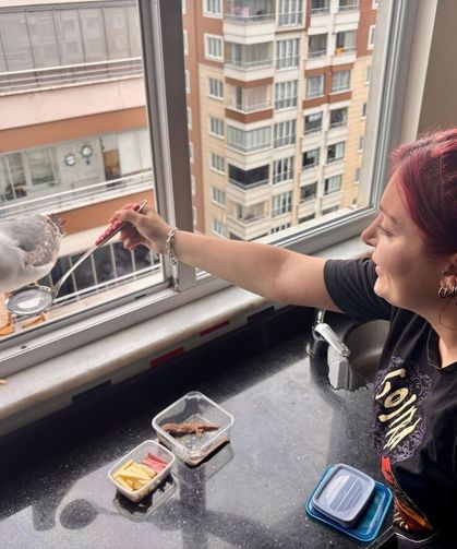 Trabzon'da Martı İle Kurduğu Dostluk Gülümsetti