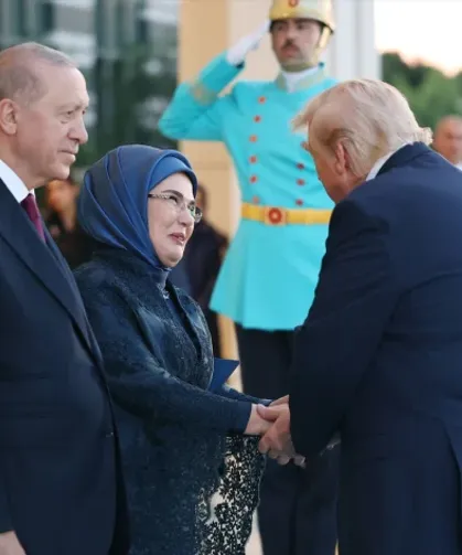 Erdoğan’dan Trump’a Külliye’de Karşılama