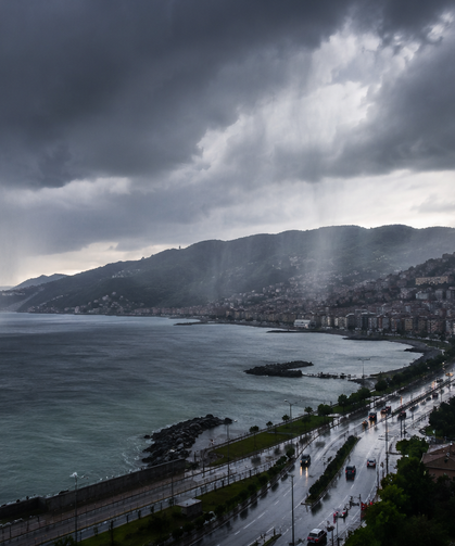 Trabzon İçin Sağanak Yağış Uyarısı Yapıldı