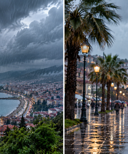 Trabzon’da Sağanak Yağış İçin Saat Verildi