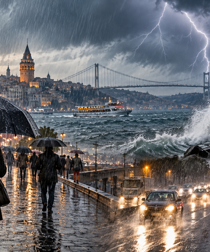 İstanbul Dahil Çok Sayıda İle Sağanak Uyarısı