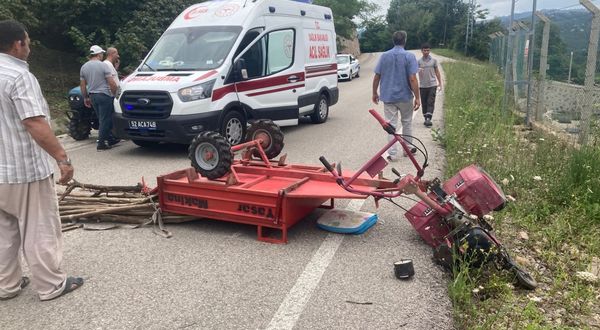 Ordu'da tarım aracının devrildiği kazada 3 kişi yaralandı