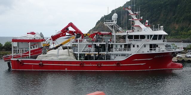 Trabzon'dan harekete geçen balıkçı gemisi Moritanya'ya gidiyor
