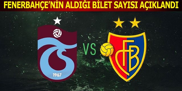 Fenerbahçe'den Trabzonspor'un Hatıra Biletlerine Yoğun İlgi