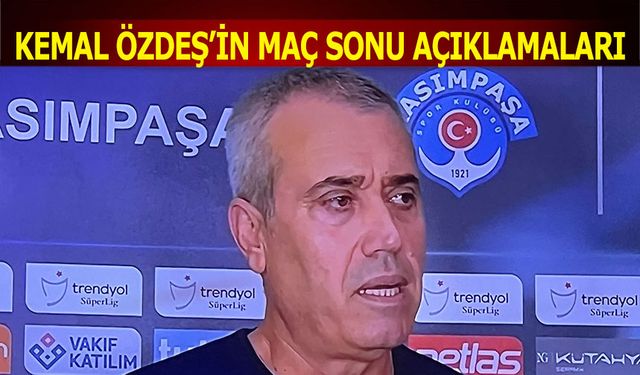 Kemal Özdeş'in Trabzonspor Mağlubiyeti Sonrası Sözleri