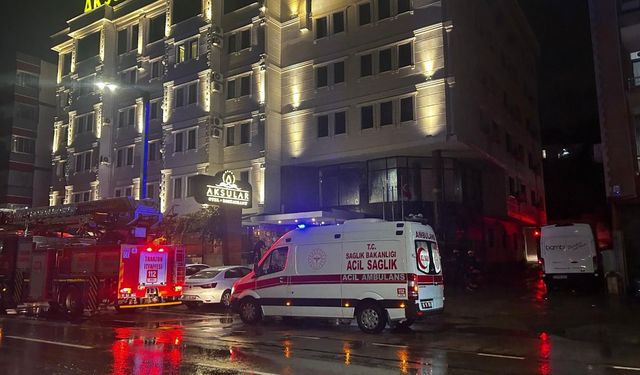 Trabzon merkezde otelde yangın çıktı!