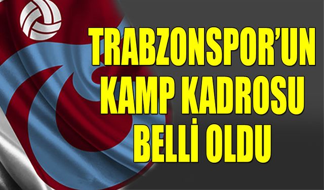 Trabzonspor Pendikspor Maçı Kadrosu Belli Oldu