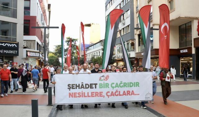 Trabzon'da Filistin'e destek yürüyüşü