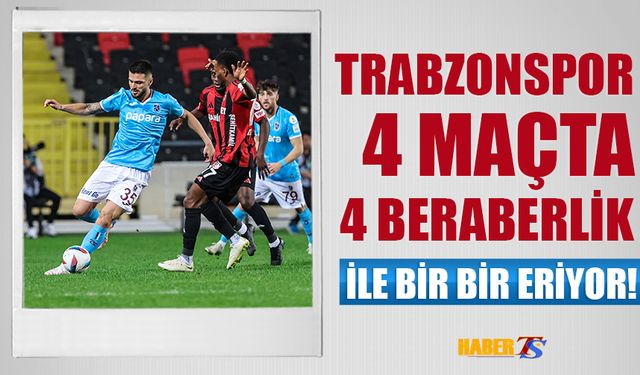 Trabzonspor 4 Maçta 4 Beraberlikle Kayıplara Devam Etti