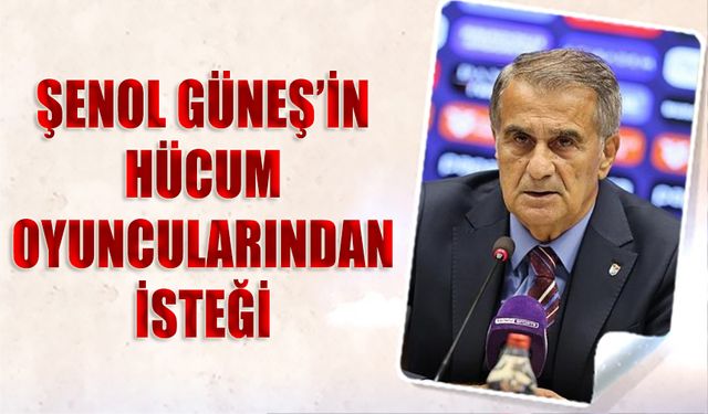 Şenol Güneş'in Hücum Oyuncularından İsteği