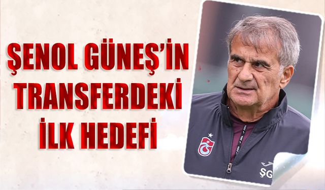 Şenol Güneş'in Transferde İlk Hedefi