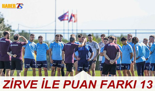 Trabzonspor'un Zirve İle Puan Farkı 13 Oldu