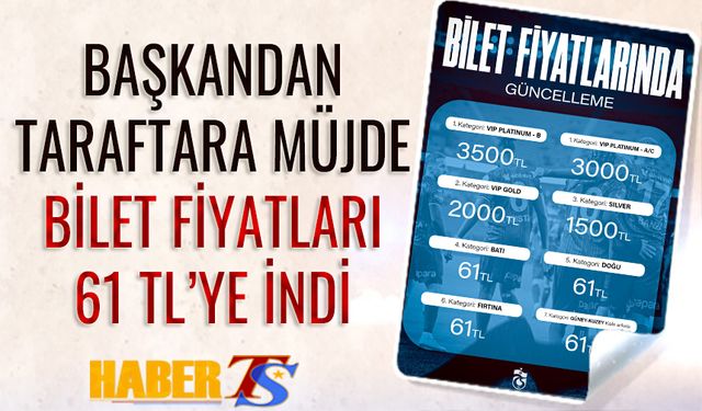 Trabzonspor'dan Bilet Fiyatlarında Düzenleme