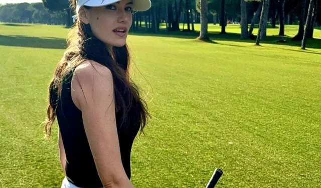 Fahriye Evcen Golf Sahasında Hünerlerini Sergiledi