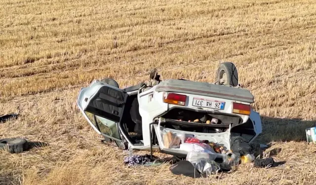 Güneş Kazaya Neden Oldu: Otomobil Tarlaya Uçtu, 2 Yaralı
