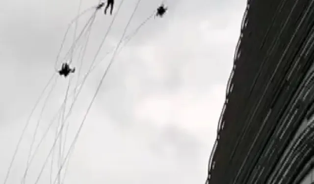 Ümraniye’de Fırtına Gökdelen Temizleyen İşçileri Zorladı