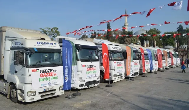 Kocaeli’den Gazze’ye 10 Yardım Tırı Dualarla Uğurlandı