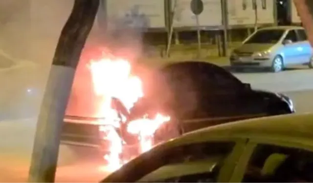 Malatya’da Seyir Halindeki Otomobilde Patlama ve Yangın