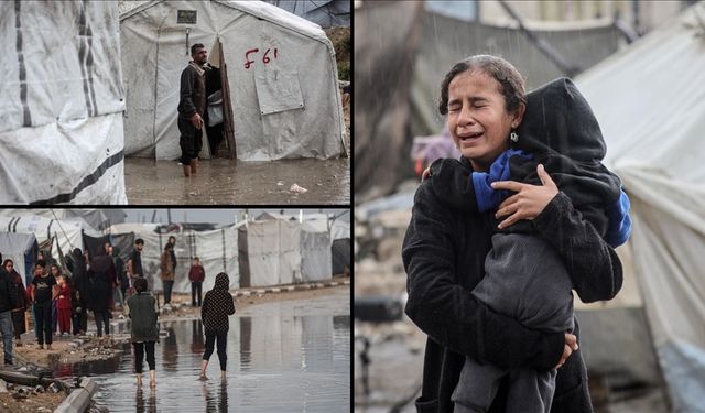 Gazze’de Yağmur Çadırları Vurdu: Filistinliler Zorda