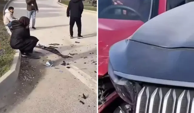 Direksiyon Sınavında Kurs Aracı TOGG’la Çarpıştı