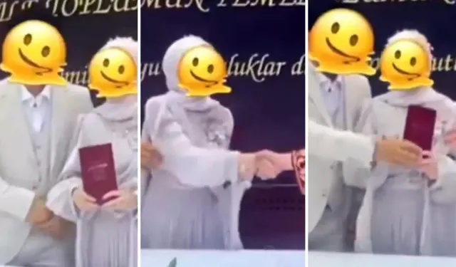 Gelin Nikâh Memuruna Engel Oldu, Görüntü Viral Oldu