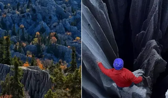 Giden Gelmez Dağları’nda 100 Metrelik Uçurumlar Görüntülendi