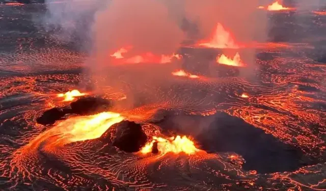 Kilauea Yanardağı Yine Patladı, Lavlar Gökyüzüne Yükseldi