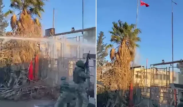 Nusaybin’de Türk Bayrağı Yeniden Göndere Çekildi