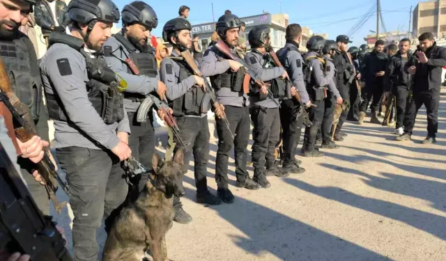 Rakka’da K9 Köpekleriyle Güvenlik Taraması