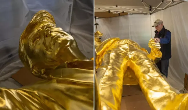 Donald Trump İçin Altın Kaplama Dev Heykel