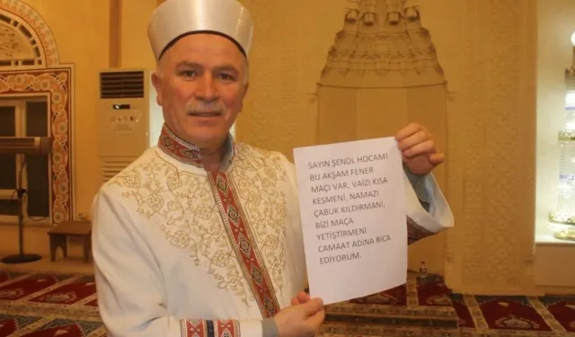 Giresun'da Fener Maçı İçin İmama Not