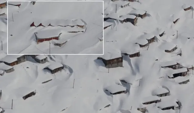 Kavrun Yaylası’nda Kar 3 Metreyi Aştı