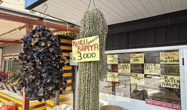 Ramazan Yaklaşırken Kurutulmuş Bamya Tezgahlarda Yerini Aldı